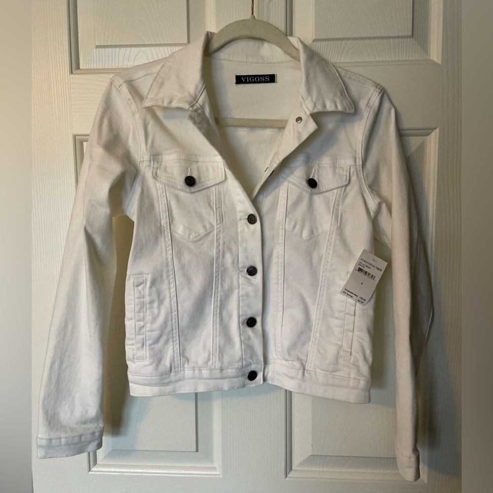 White denim jacket